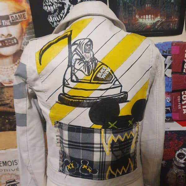 Banksy White Punk Jacket - Image 5