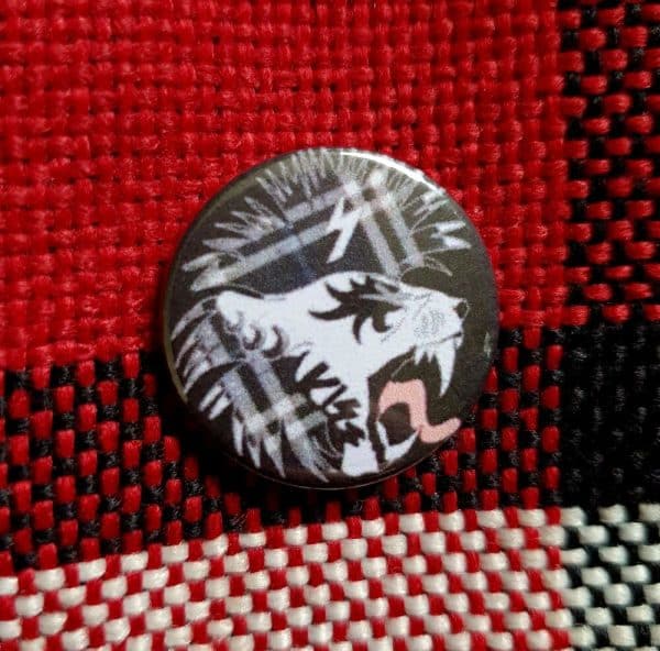 Punk Lion KISS Pin Badge