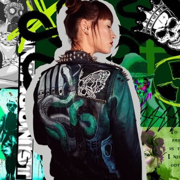 Soen Emerald Snake Metal Punk Jacket