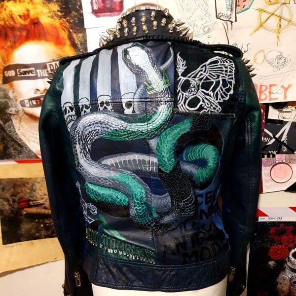 Soen Emerald Snake Metal Punk Jacket - Image 7