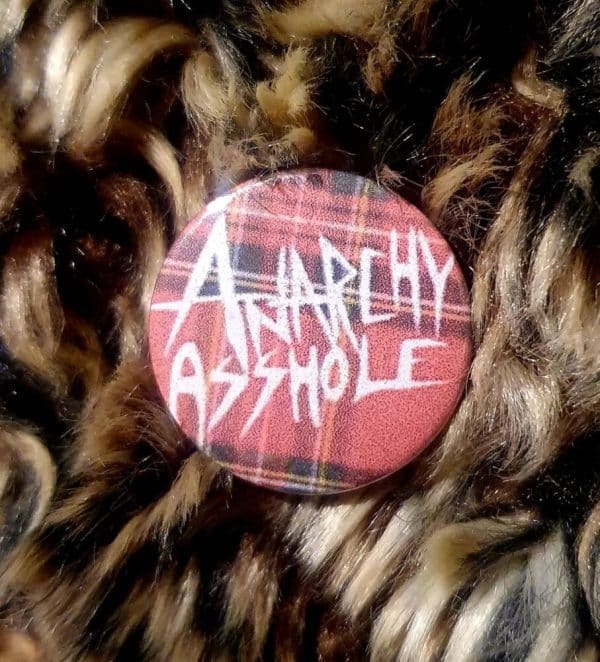 Anarchy Asshole Punk Pin