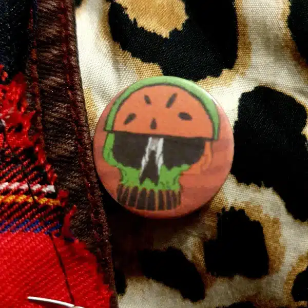 Skull Watermelon Pin Badge